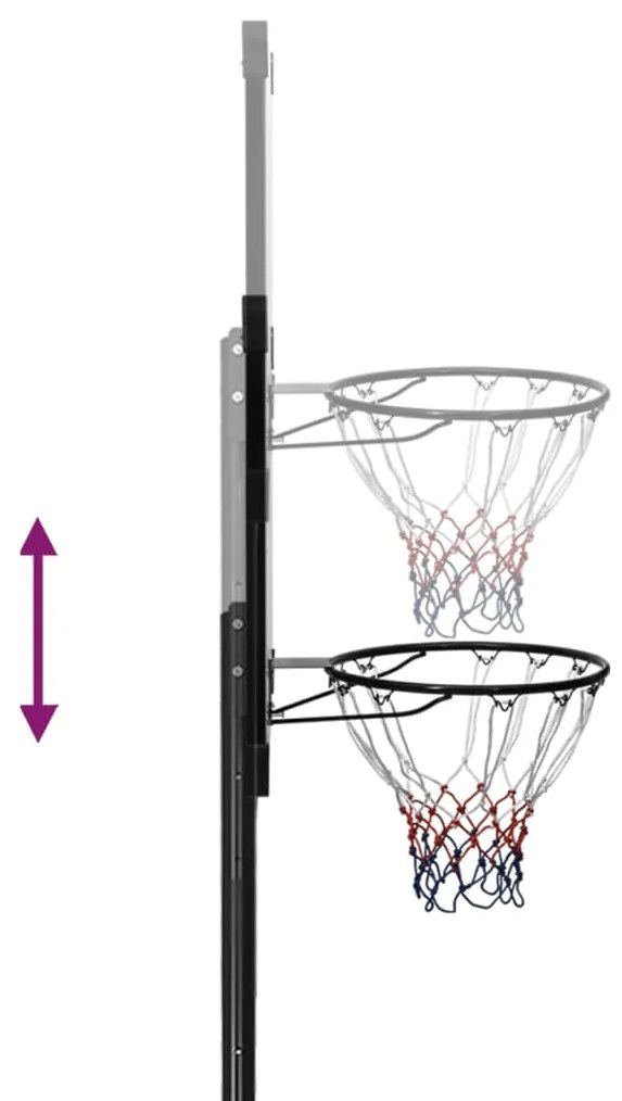 Supporto per Pallacanestro Trasparente 256-361 cm Policarbonato