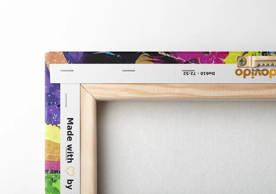 Stampa su tela – Felino multicolore