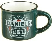 Tazzina caffè con nome Daniele in gres porcellanato