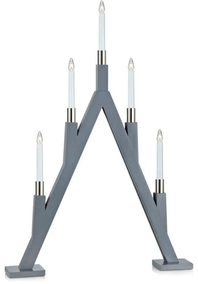 Decorazione luminosa grigia con motivo natalizio Bjurfors - Markslöjd