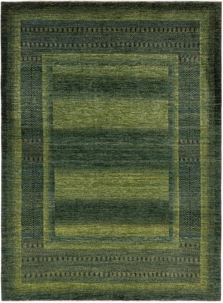 Loribaft Tappeto persiano 170x230 Verde (Iran) Annodato A Mano