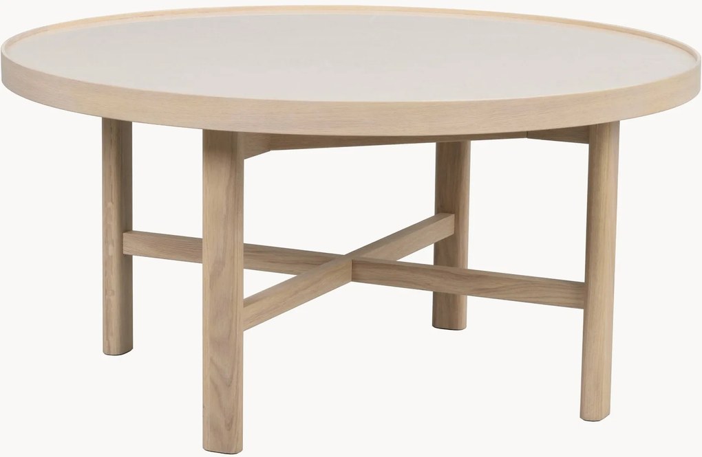 Tavolino da caffè rotondo in legno di quercia Marsden, Ø 90 cm