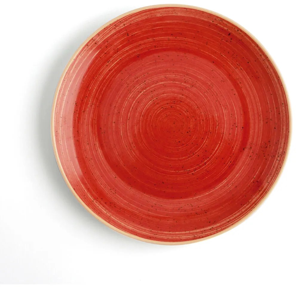 Piatto Piano Ariane Terra Ceramica Rosso (24 cm) (6 Unità)