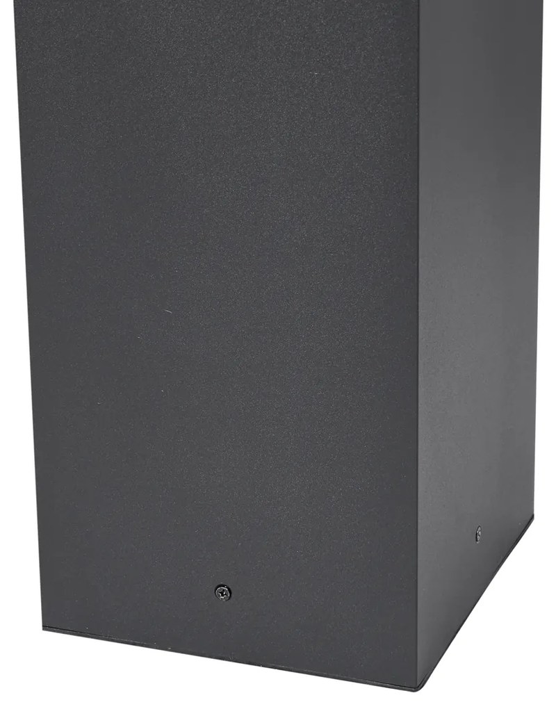 Lampada da terra moderna da esterno nera 80 cm con presa IP44 - Charlois