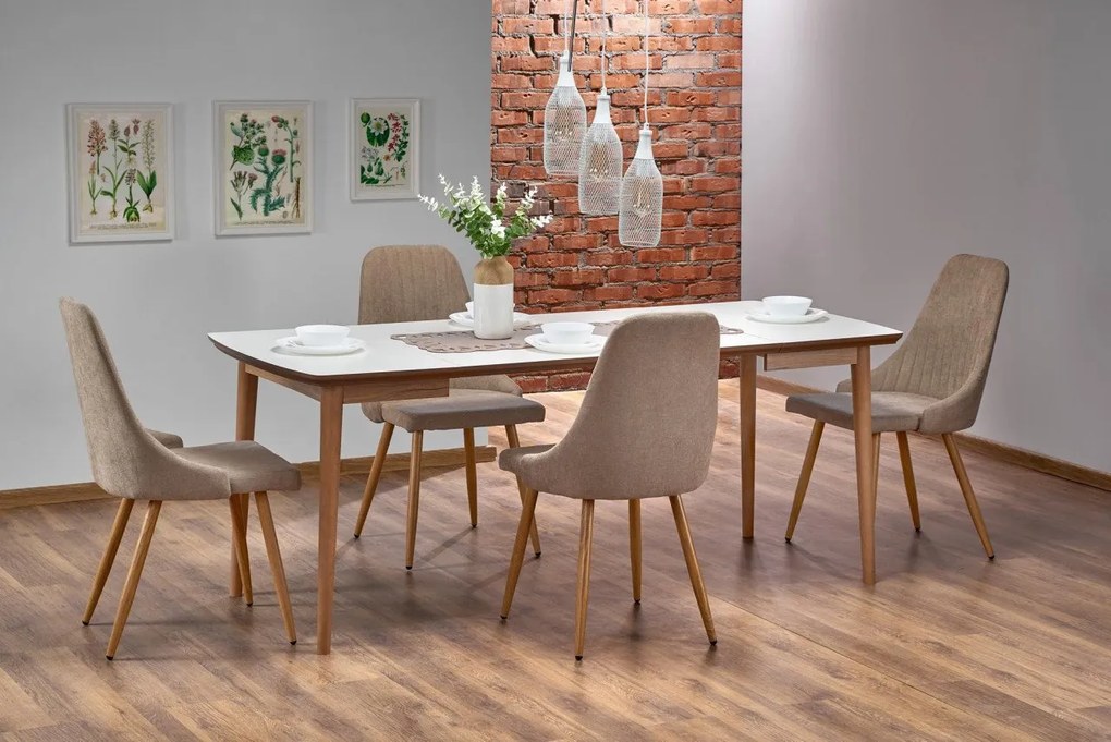 Tavolo allungabile Barret in mdf in bianco opaco - L90/190 x l80 x h75 cm