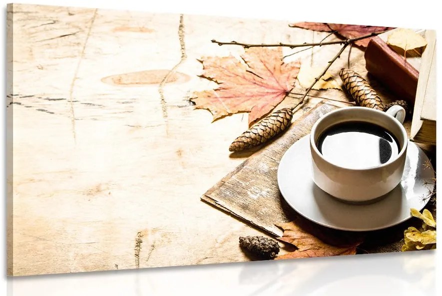 Quadro su tela – Tazza di caffè autunnale