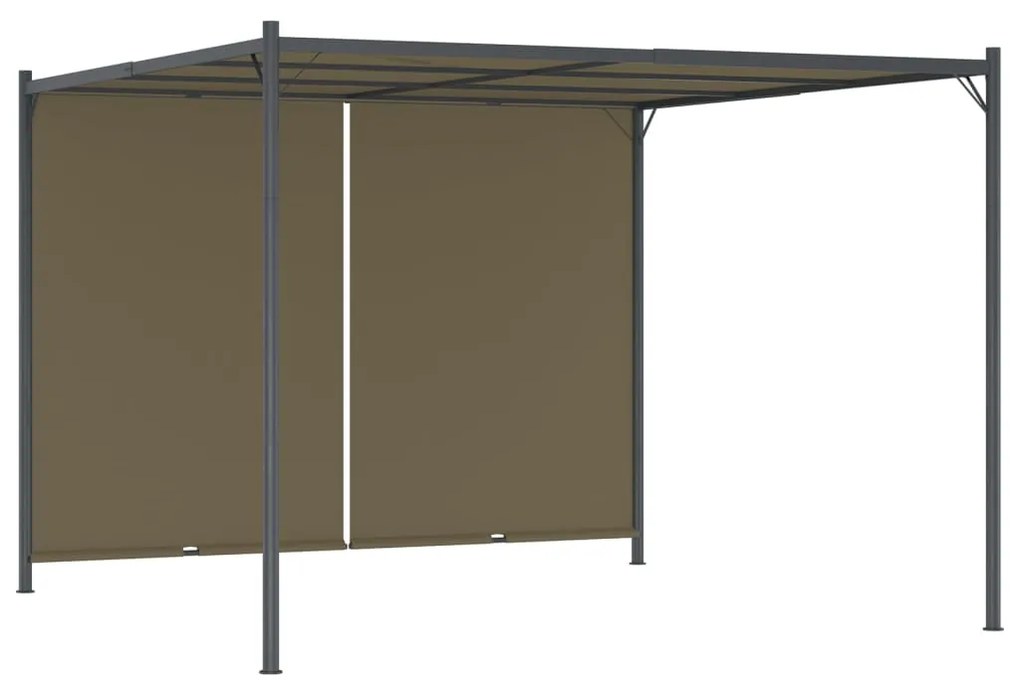 Gazebo Da Giardino Con Tetto Retrattile 3x3 M Talpa 180 G/m² /