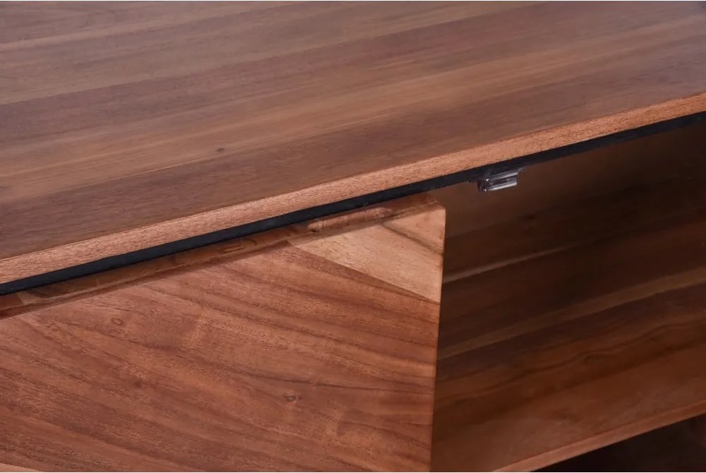 Armadietto di colore naturale in acacia massiccia 120x78x40 cm Ambala – Interia Home &amp; Living