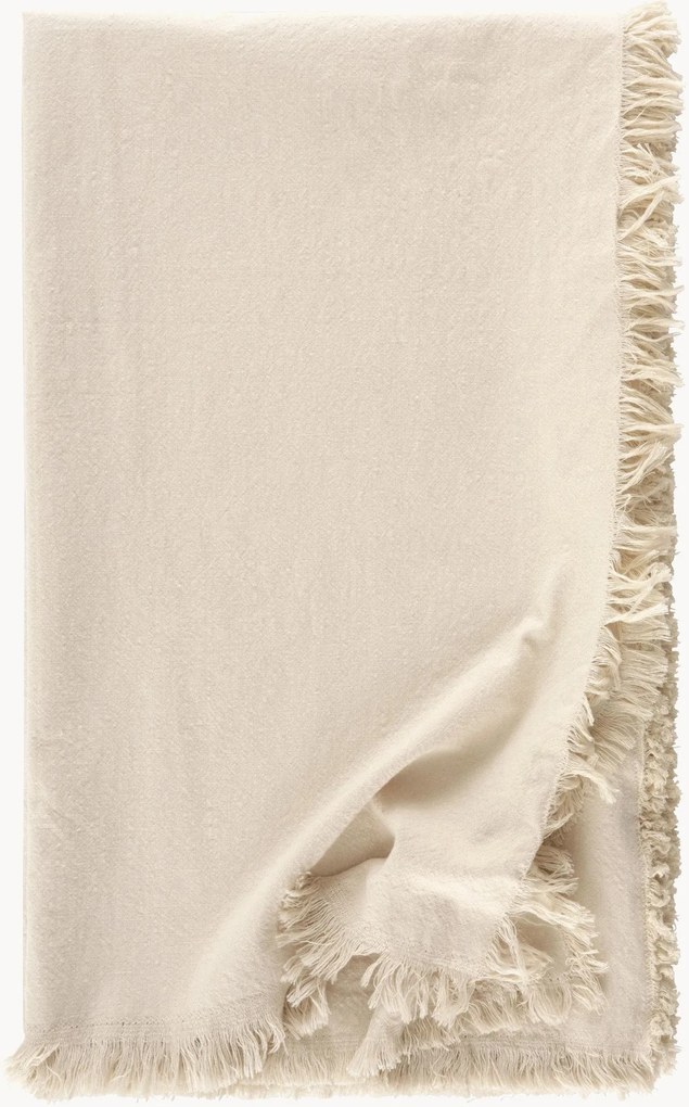 Tovaglia in misto cotone e lino con frange Scarlett