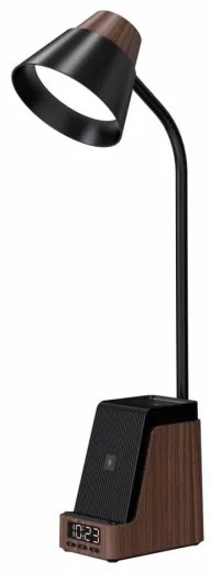 Immax 08999L - Lampada da tavolo LED+CCT dimmerabile con ricarica wireless Qi IDEAL LED/8W/230V, marrone