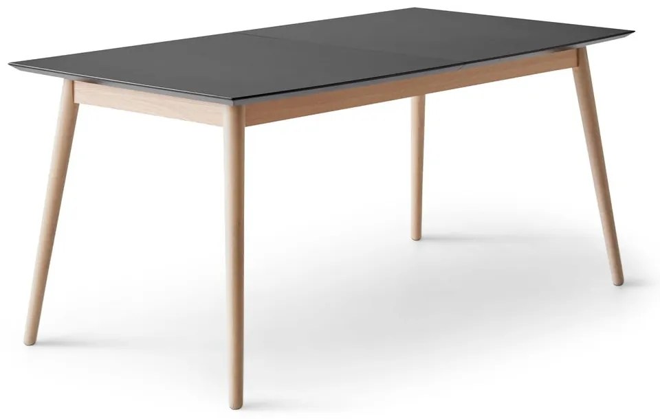 Tavolo da pranzo pieghevole con piano nero in colore nero-naturale 100x210 cm Meza - Hammel Furniture