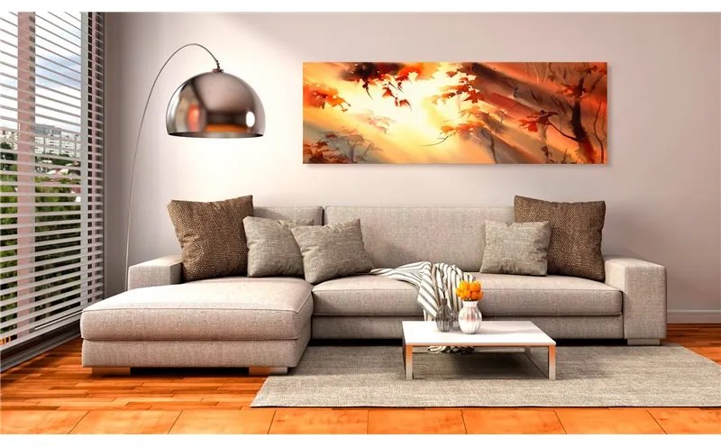 Quadro  Golden Forest  Colore Marrone, Dimensioni e Misure 135x45