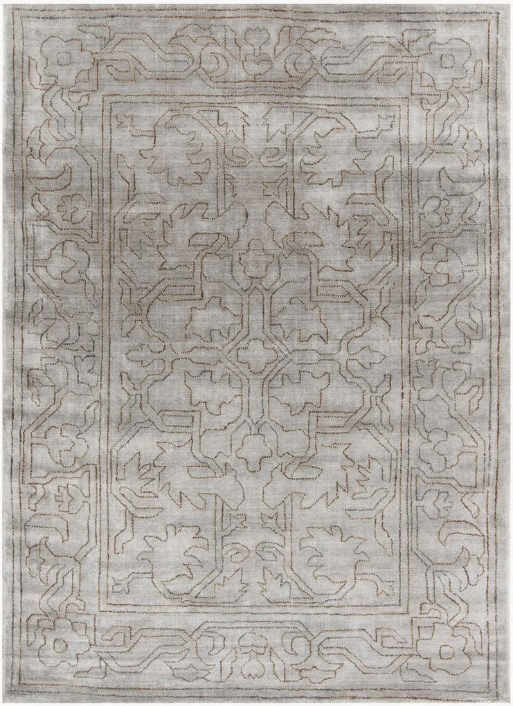 Tappeto in viscosa a pelo corto fatto a mano Kaito