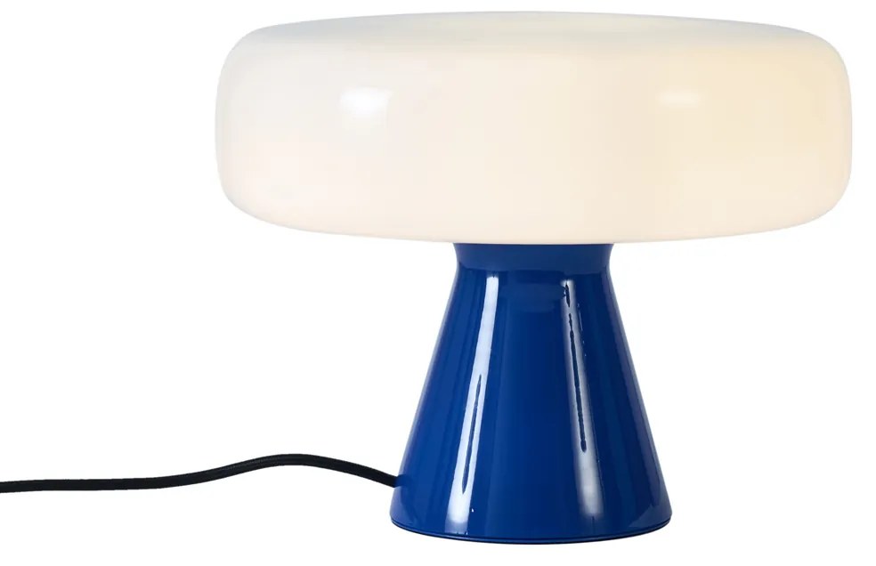 Lampada da tavolo retrò blu con bianco - Knob