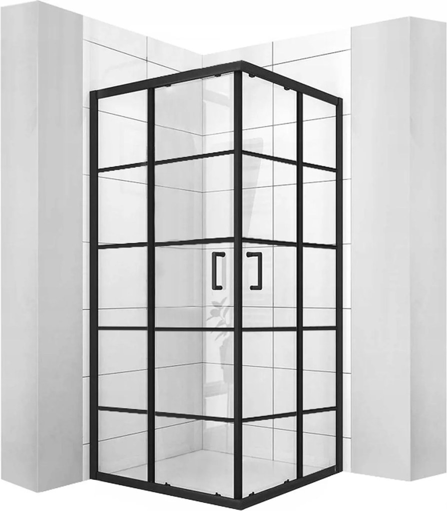 Cabina quadrata calani BLACK DELTA 90x90