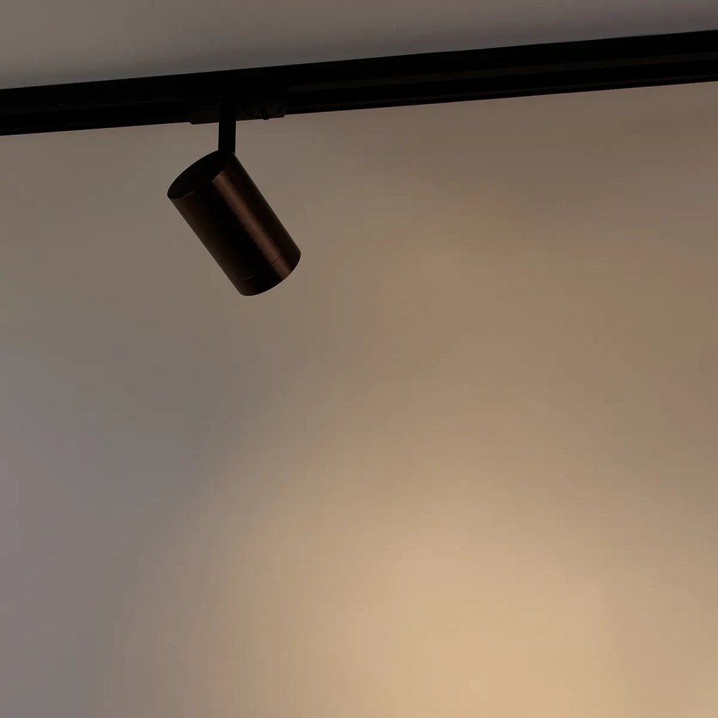 Faretto da binario monofase moderno bronzo scuro - Jeana