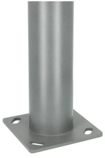 Asta metallica per palo d'illuminazione esterna BASE 3 m grigia