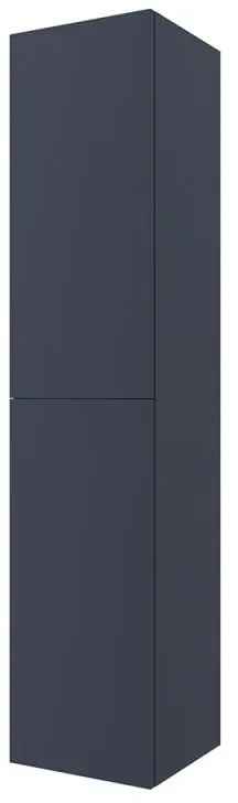 Colonna bagno sospesa 160 cm Melody blu navy con ante reversibili