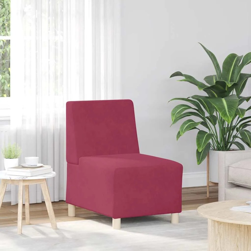 Divano Sedia Rosso Vino 55 Cm Velluto /