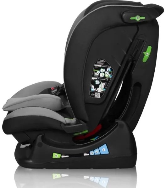 Lionelo - Seggiolino auto AART i-Dimensioni 40-150 cm nero/grigio