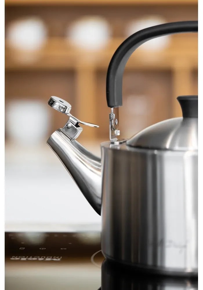 Bollitore in acciaio inox smerigliato con stantuffo , 1,5 l Diamante - Vialli Design