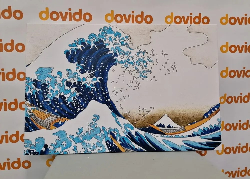 Stampa su tela – Riproduzione La grande onda di Kanagawa - Katsushika Hokusai