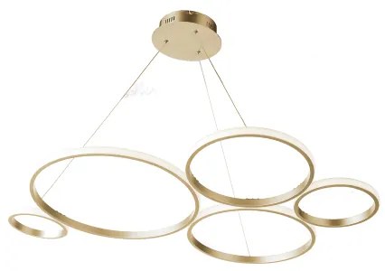 Lampada a sospensione LED POIS in metallo verniciato ORO