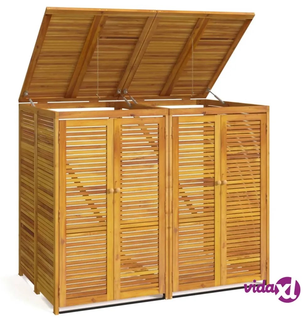 vidaXL Copribidone Doppio 140x89x117 cm in Legno Massello di Acacia