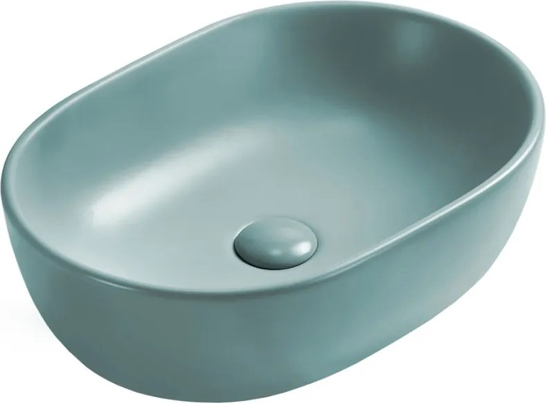 Mexen Viki lavabo da appoggio 48 x 35 cm, verde chiaro opaco - 21054848