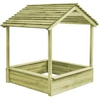 Casetta da Giardino con Sabbiera 128x120x145cm in Legno di Pino cod mxl 72220