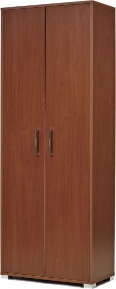 Scarpiera 2 ante grande in legno con ripiani 70x189h cm Noce