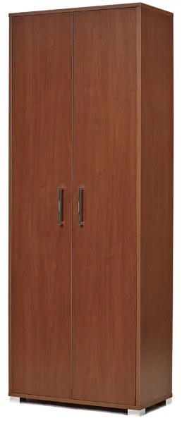 Scarpiera 2 ante grande in legno nobilitato con ripiani H 189 cm Noce