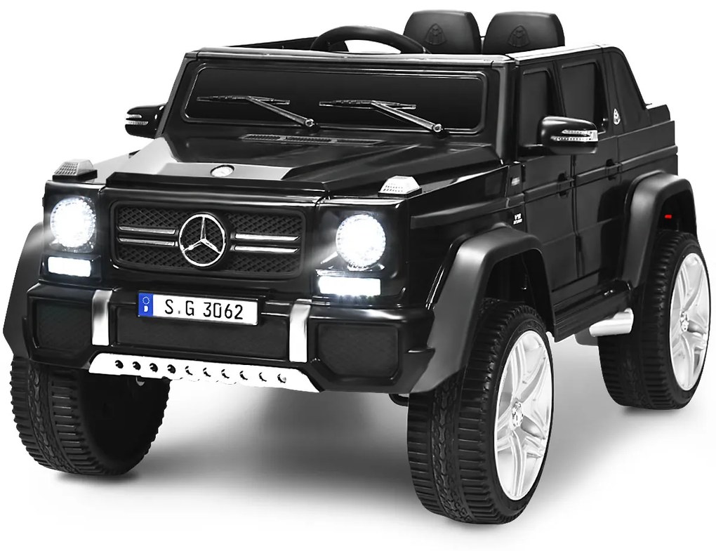 Costway Mercedes Benz Maybach G650-S 12 V per bambini con luci LED, Jeep a batteria con 2 portiere apribili 4 Colori