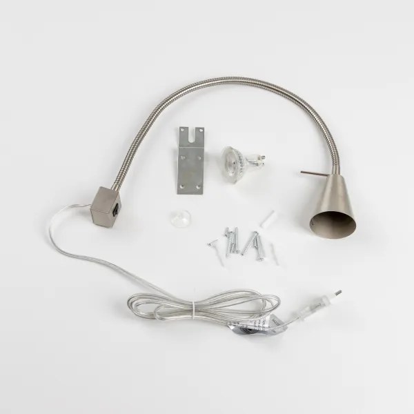 Lampada LED con clip 1xGU10/4,7W/230V cromo satinato