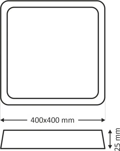 Plafoniera a LED LED/32W/230V 3000/4000/6500K 40x40 cm bianca