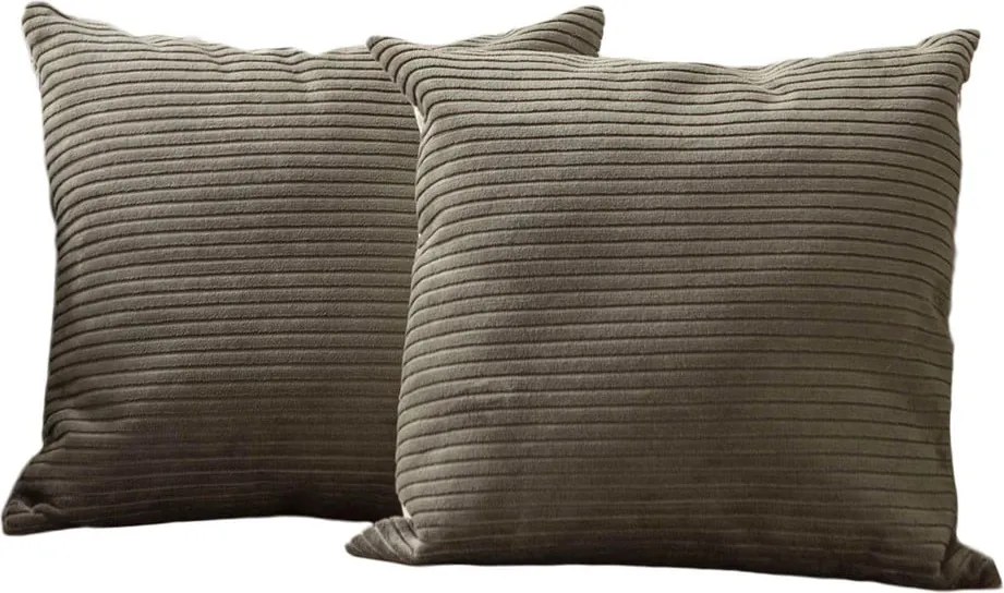 Federe decorative in set in velluto a coste 2 pz 43x43 cm – Mioli Decor