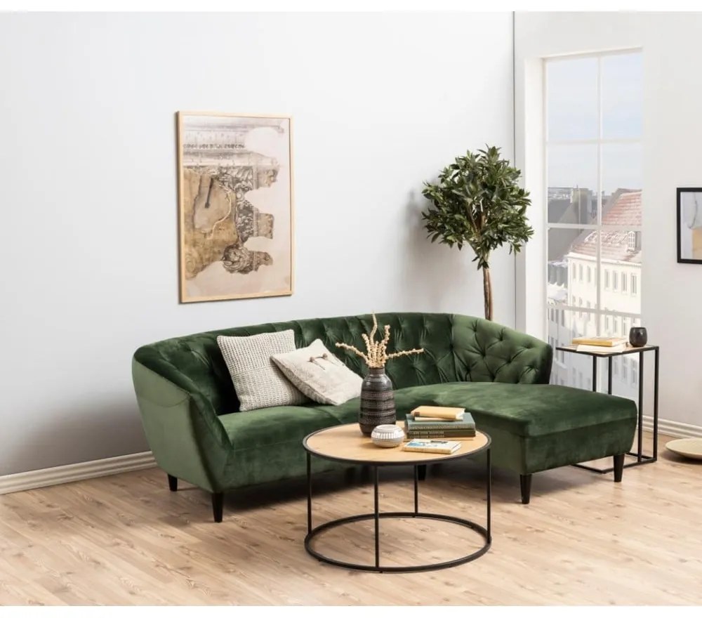 Tavolino rotondo nero ø 80 cm Seaford - Actona