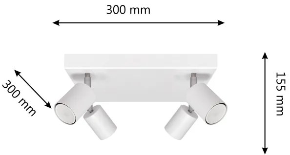 LED Luce Spot a LED TUNE 4xGU10/4,8W/230V bianco