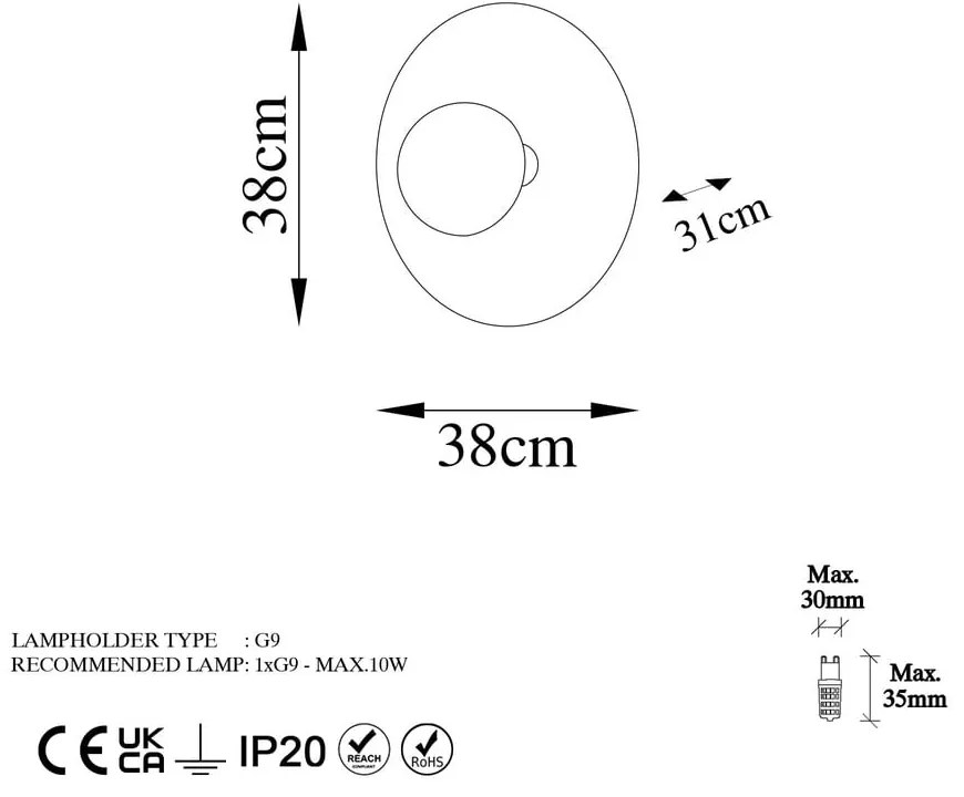 Lampada da parete color rame Kurt – Opviq lights
