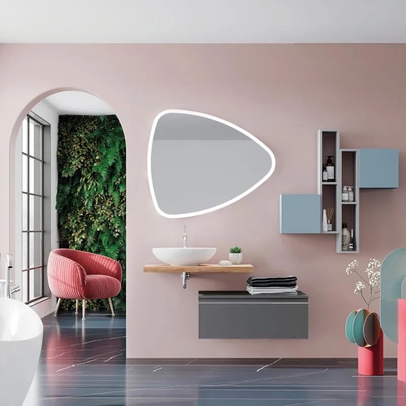 Mobile da bagno sotto lavabo Ofset rovere chiaro L 80 x H 60 x P 48 cm, lavabo non incluso