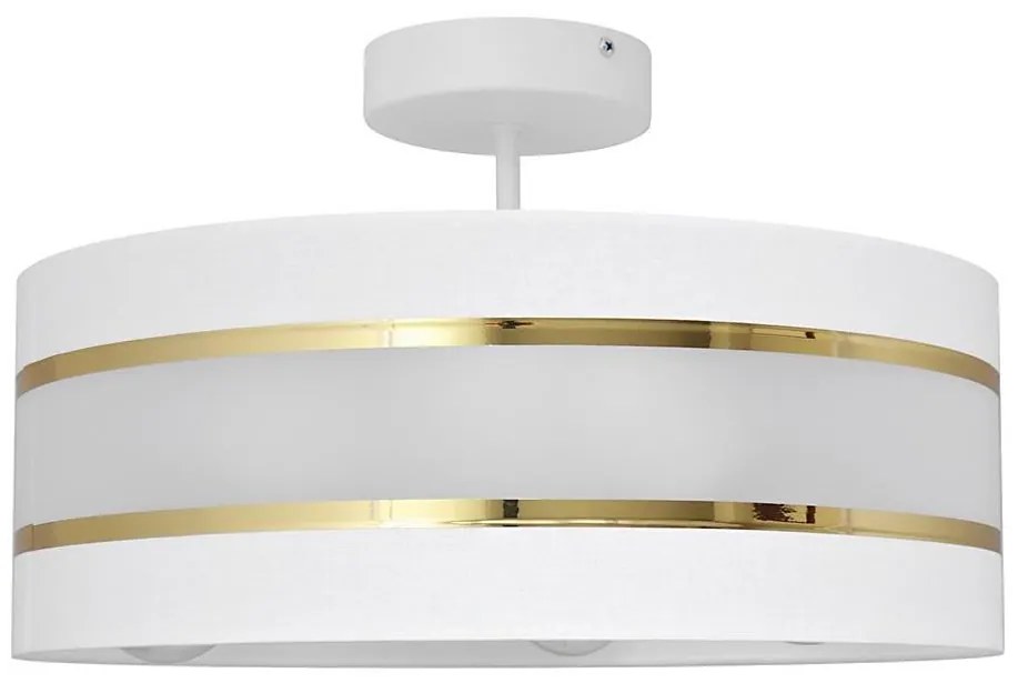 Lampadario a sospensione con supporto rigido HELEN 3xE27/15W/230V bianco/oro