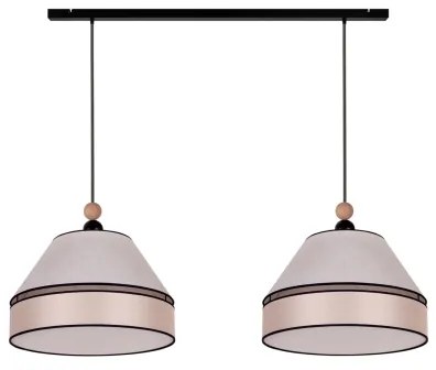 Duolla - Lampadario a sospensione con filo AVIGNON 2xE27/15W/230V beige