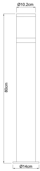 Globo 32016 - Lampada da esterno XELOO 1xE27/60W/230V