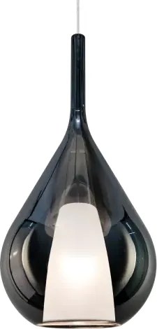 Kalique lampadario sospeso 1 luce attacco e27 doppio vetro satinato...