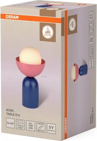 Osram - Lampada da tavolo DECOR BOWL 1xE14/25W/230V blu/rosa