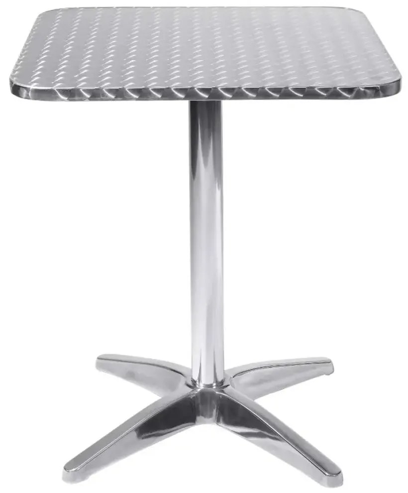 Tavolo a Colonna 60 x 60 Waterproof: Acciaio e Alluminio, cm 60x60x70