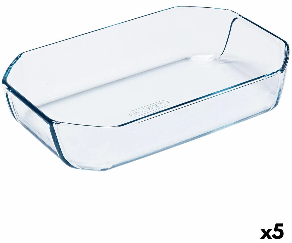 Pirofila da Forno Pyrex Inspiration Rettangolare 30 x 20 x 6,45 cm Trasparente Vetro (5 Unità)
