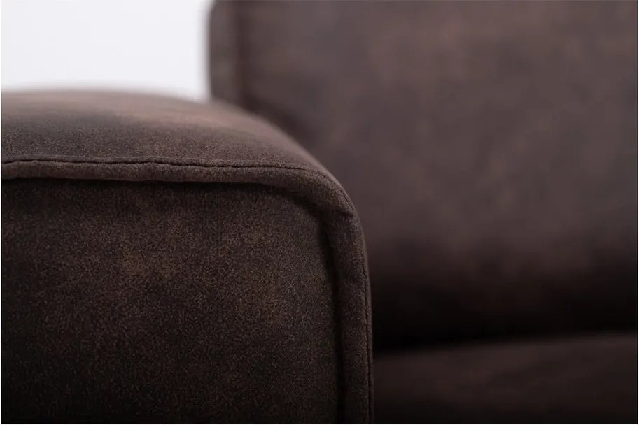 Divano marrone con rivestimento in finta pelle 164 cm Copenhagen – Scandic