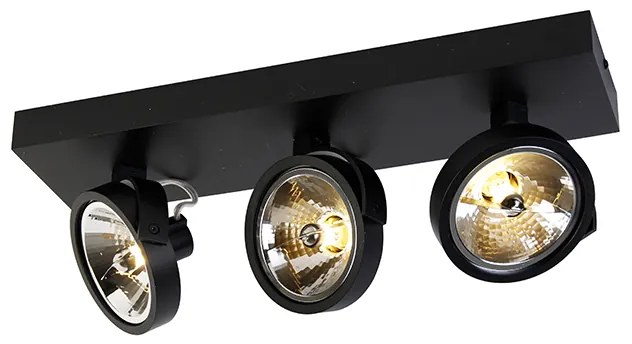 Faretto di design nero orientabile 3 luci - Go