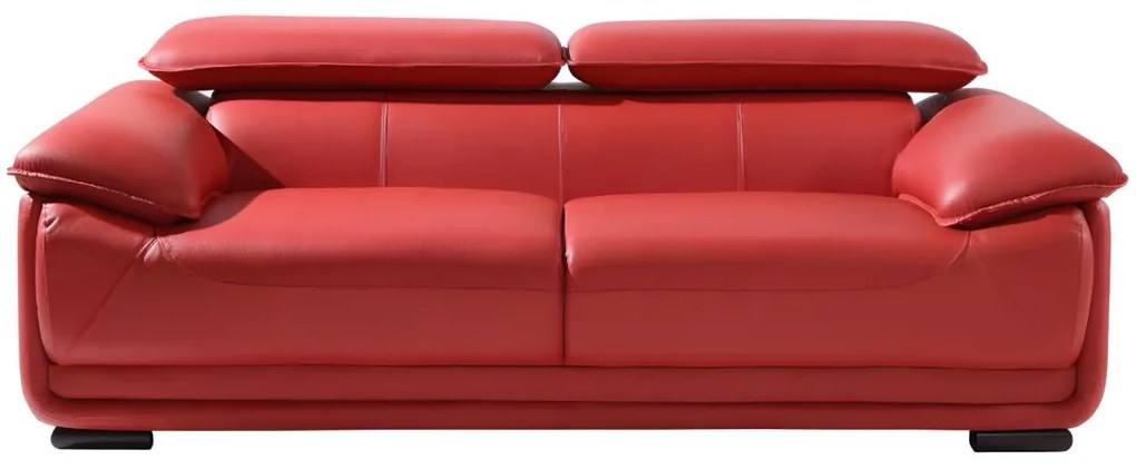 Divano 3 posti in pelle Rosso - MACELO